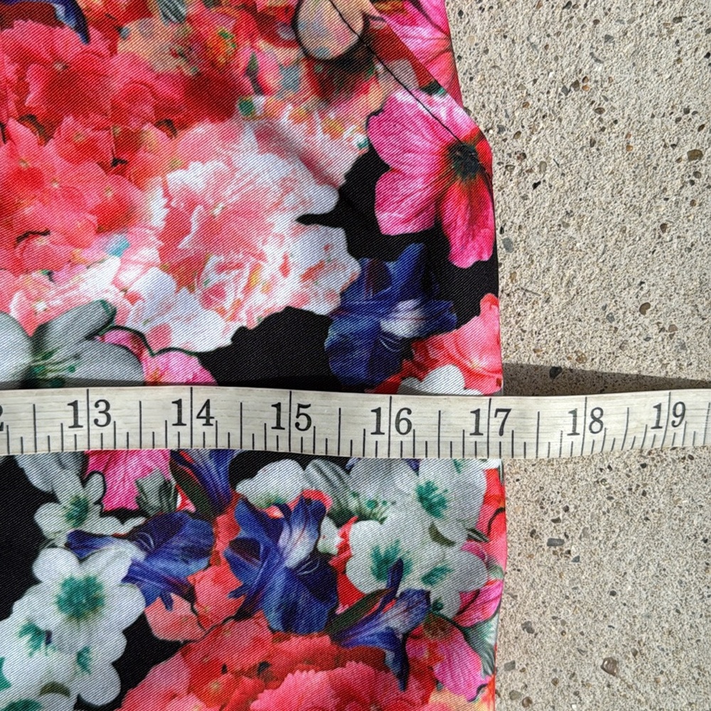 Nanette Lepore Venice Beach Blue Floral Zip Front Sleeveless Sheath Dress Size 2 - Picture 11 of 15